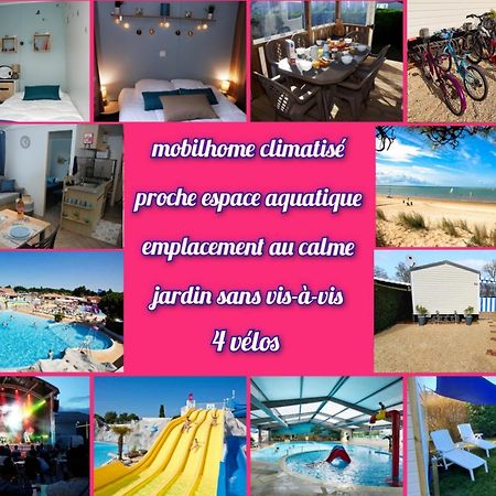 Mobilhome 2Ch Climatise-Terrasse Fermee-4 Velos-Camping 4 Etoiles Les Charmettes Les Mathes Buitenkant foto