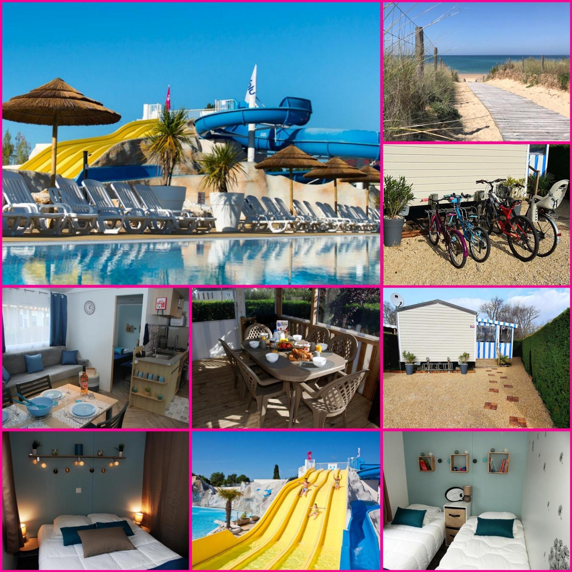 Mobilhome 2Ch Climatise-Terrasse Fermee-4 Velos-Camping 4 Etoiles Les Charmettes Les Mathes Buitenkant foto
